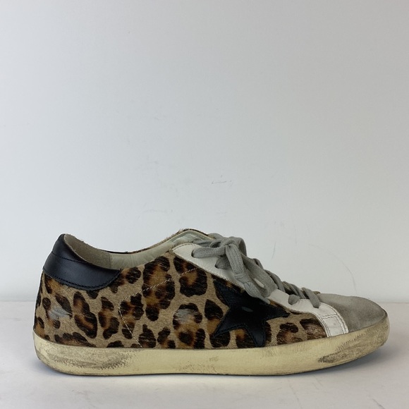 GOLDEN GOOSE
Superstar Leopard Calf Hair Sneakers in size 39 - Picture 6 of 11